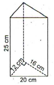 alas sebuah prisma berbentuk segitiga siku siku dengan panjang sisi 12 cm 16 cm dan 20 cm