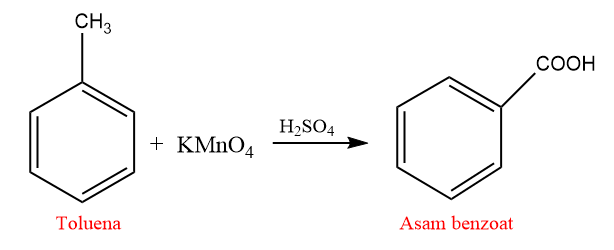 Tuliskan Reaksi Yang Terjadi Toluena Kmno 4 5654