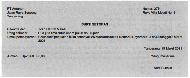 Perhatikan Bukti Transaksi Berikut! Penca...