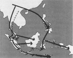 Jalur masuknya bangsa proto melayu ke indonesia melalui dua jalan yaitu jalan